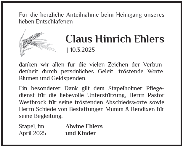 Claus Hinrich Ehlers